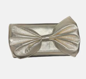 M.ANDONIA - Flirt Bow Clutch in Champagne