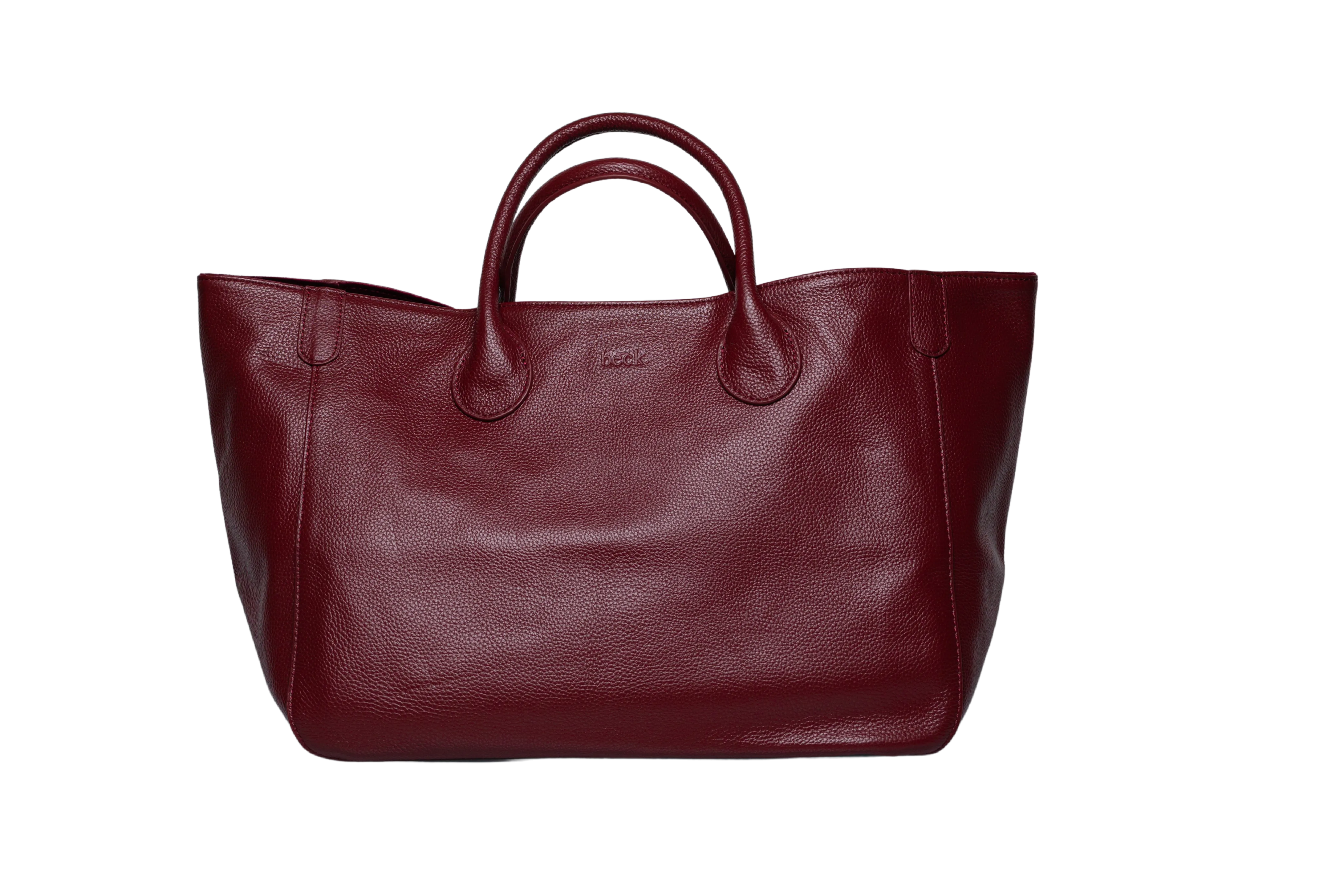 Medium Classic Leather Beck Bag