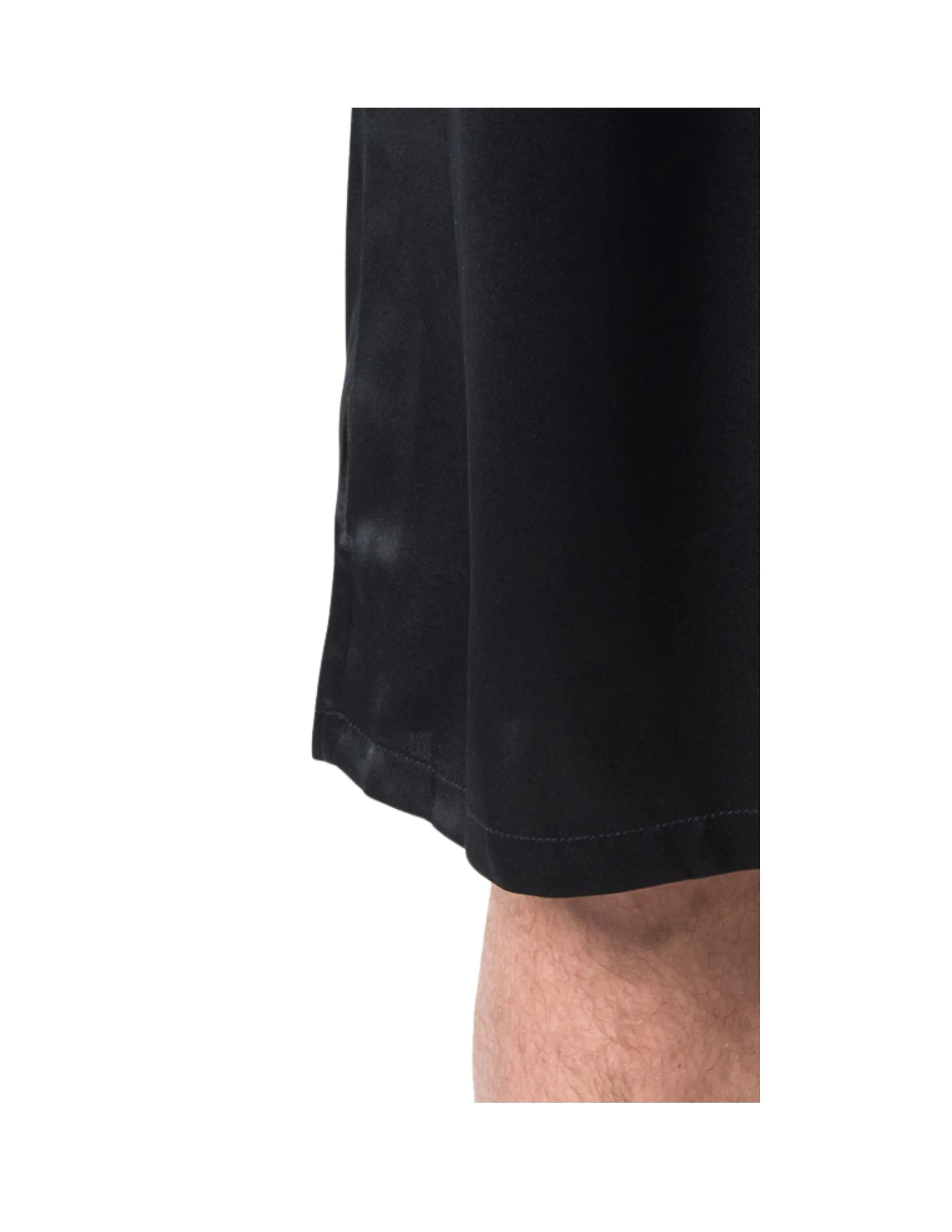 Men's Mulberry Silk Robe Black
