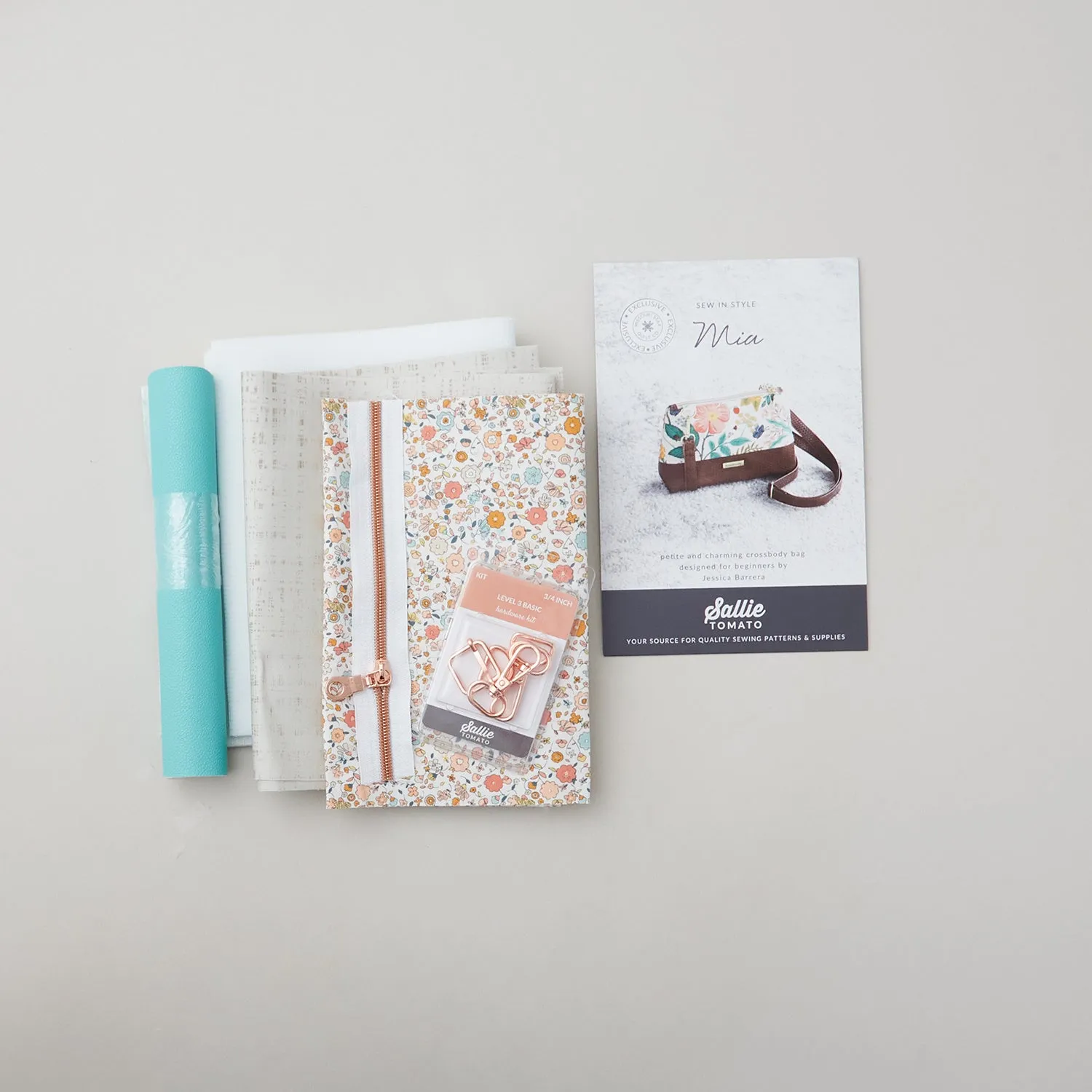 Mia Bag Kit - Robin Egg Pebble Faux Leather