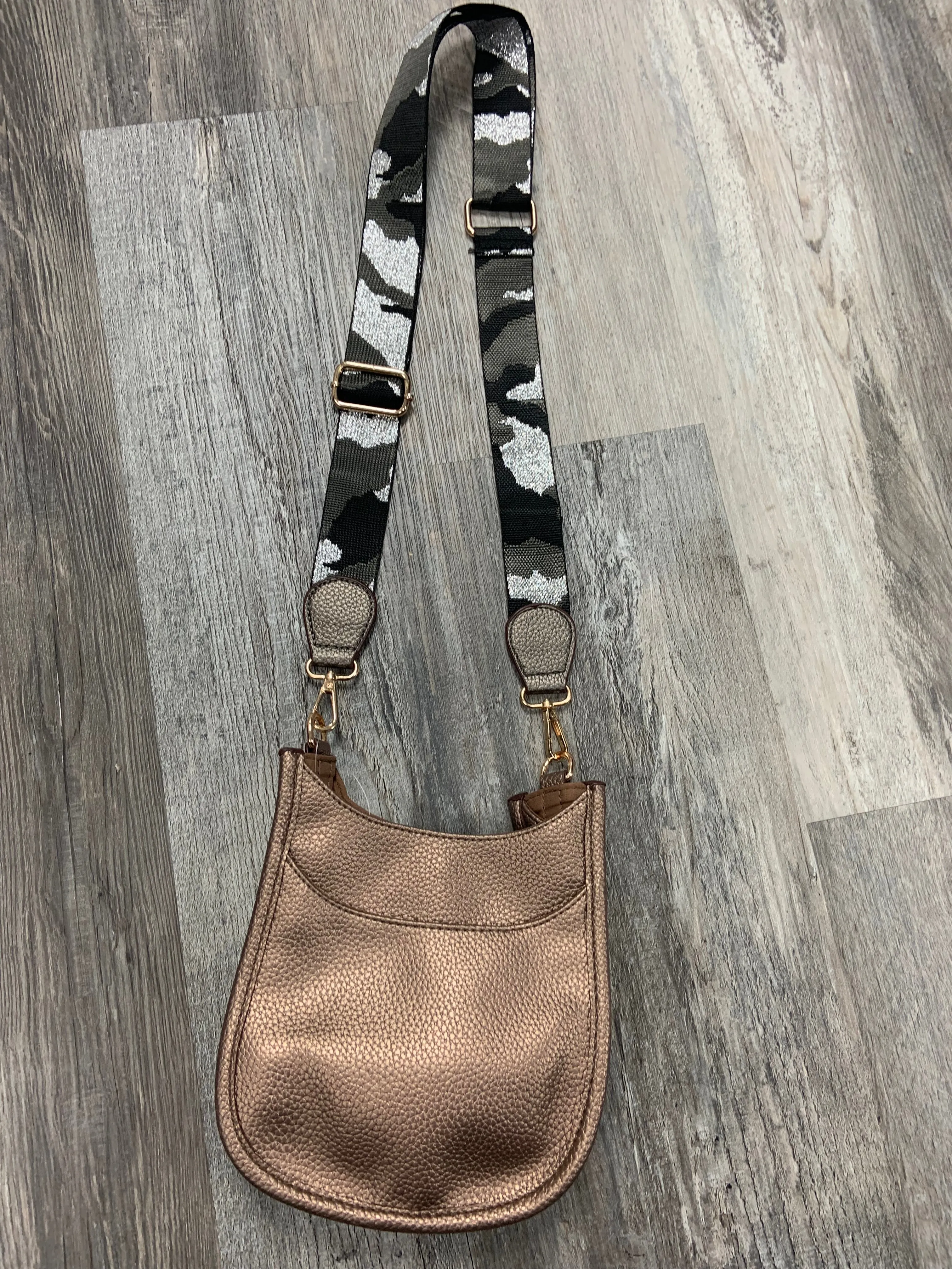 Mini Vegan Leather Crossbody Bag - Bronze or Gunmetal