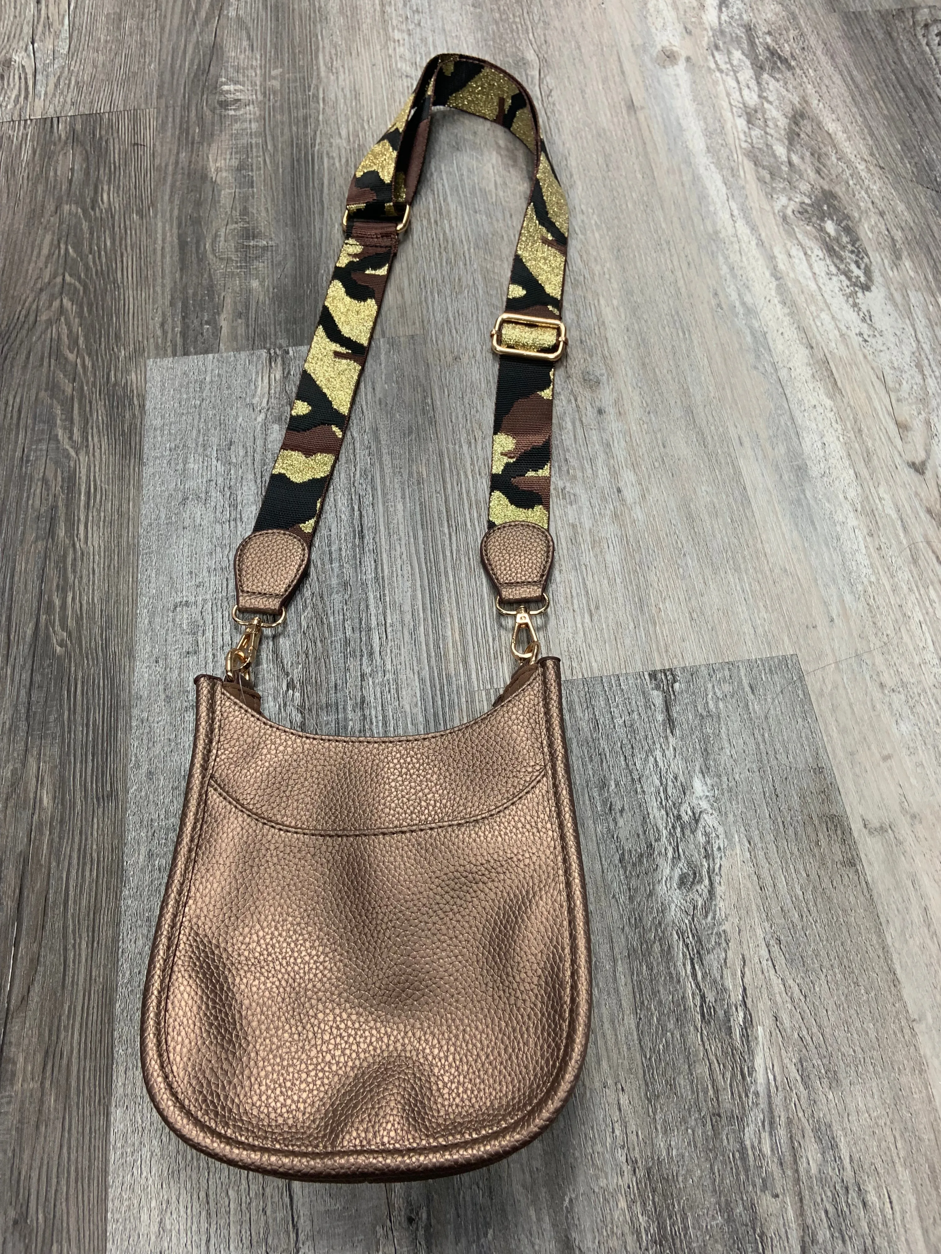 Mini Vegan Leather Crossbody Bag - Bronze or Gunmetal