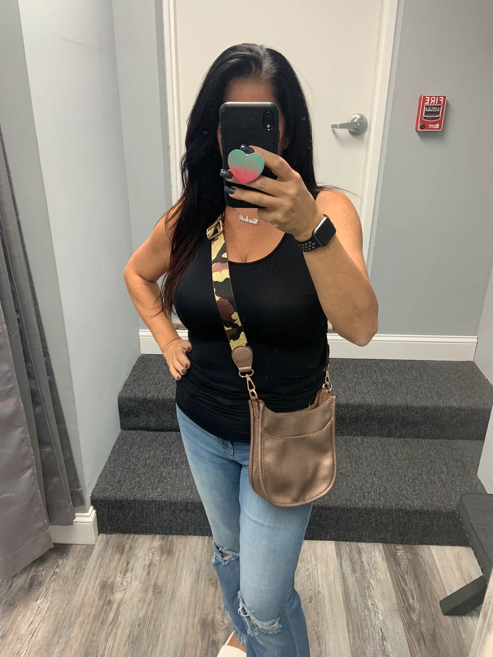 Mini Vegan Leather Crossbody Bag - Bronze or Gunmetal