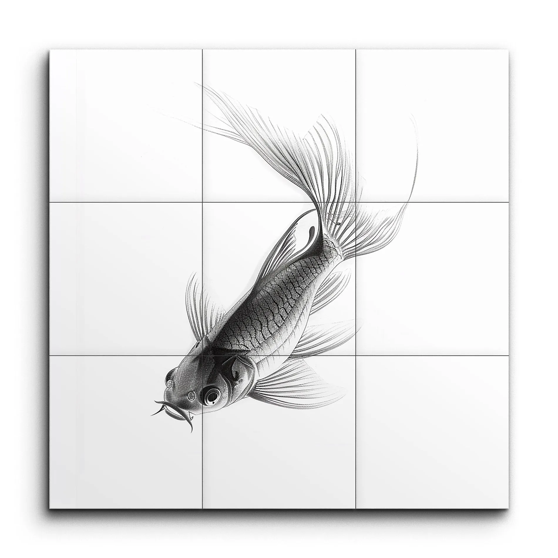 Monochrome Goldfish Elegance