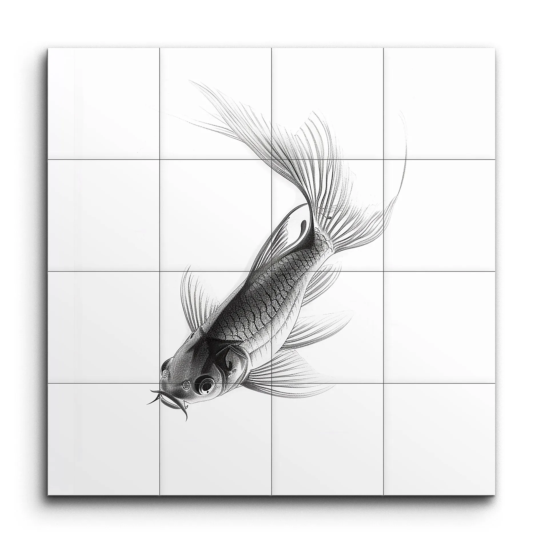 Monochrome Goldfish Elegance