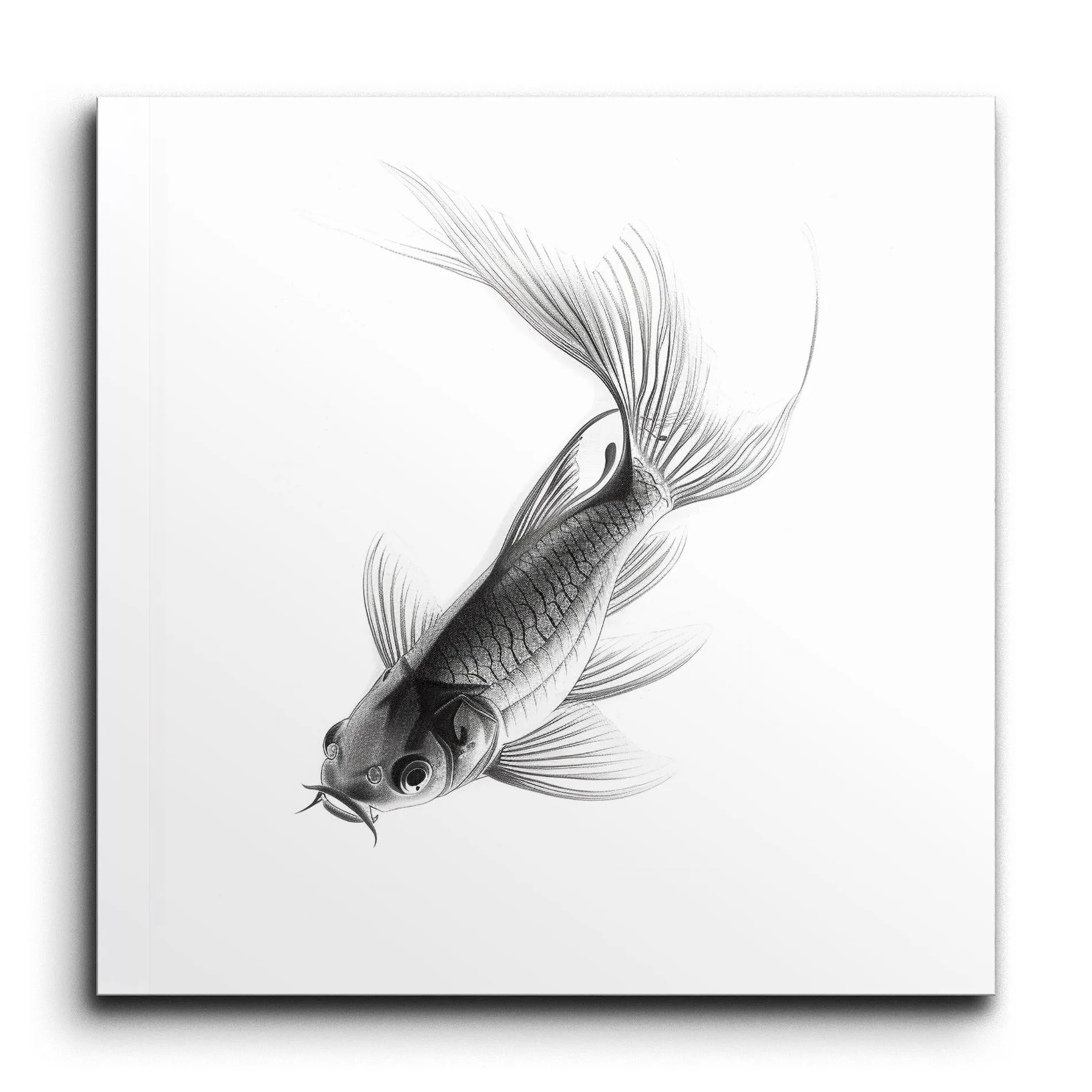 Monochrome Goldfish Elegance