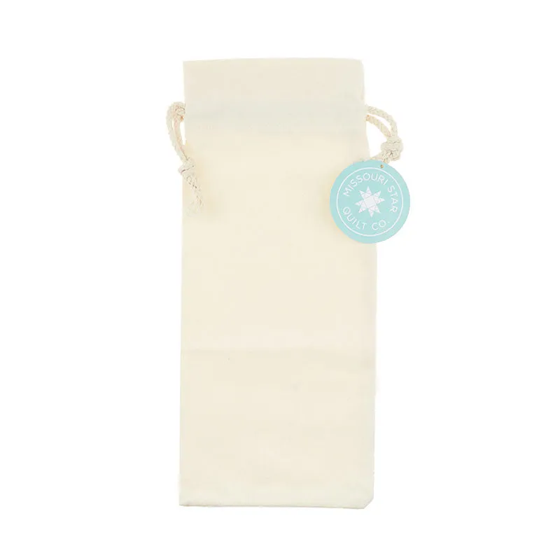 MSQC Blank Craft Base: Natural Canvas Drawstring Wine Bag
