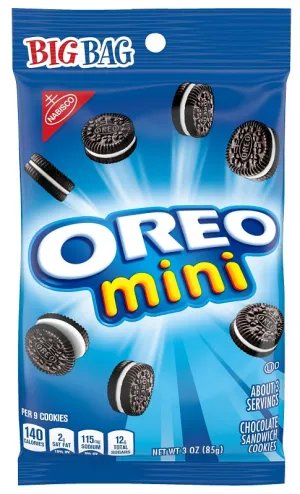 Nabisco 453037 Bite-Size Sandwich Cookies, Chocolate, 3 oz, Bag :EA: QUANTITY: 12