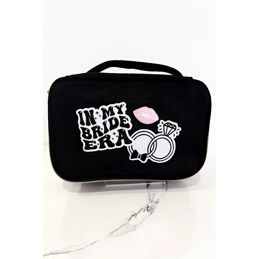 Nash Grey Bride Era Black Velvet Make Up Bag