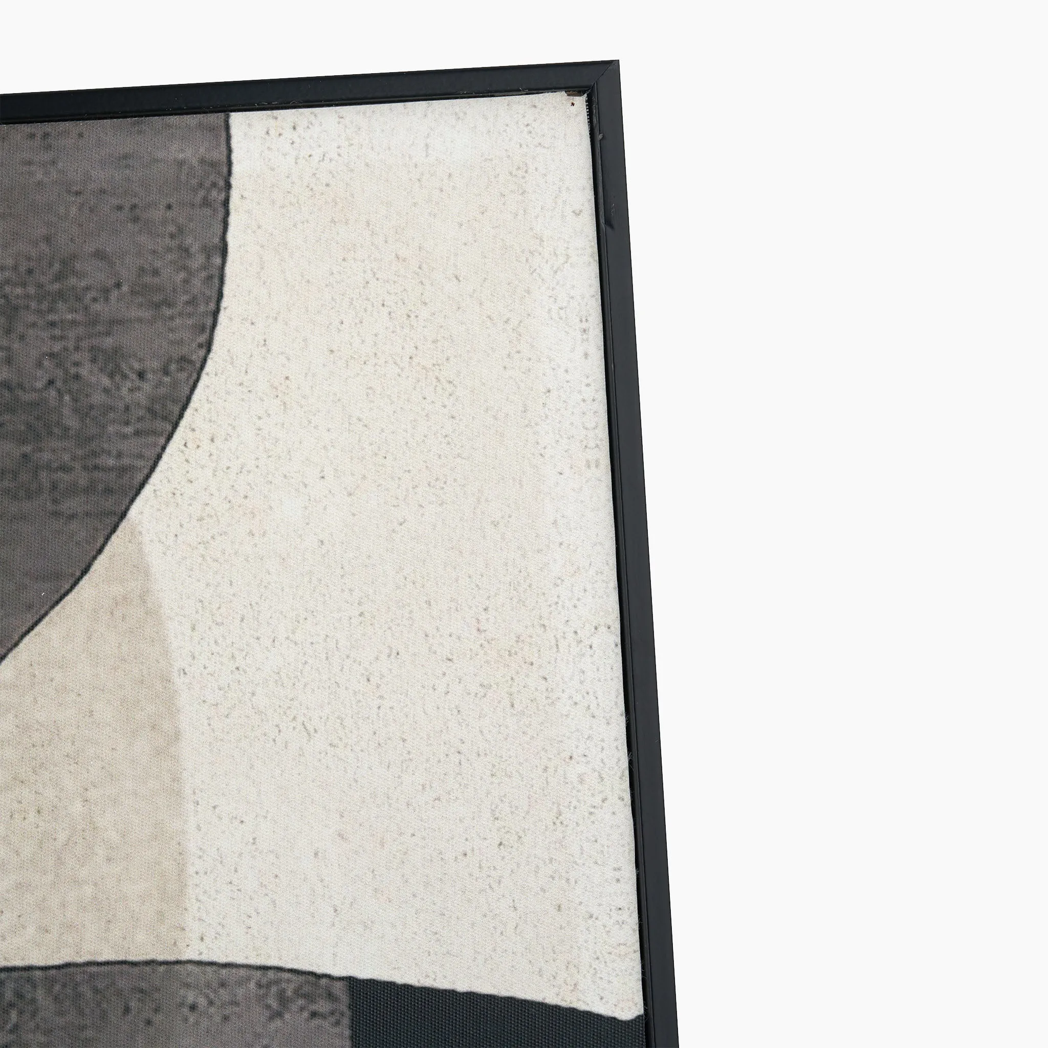 Natural and Black Canvas with Ovals Design and Black Frame