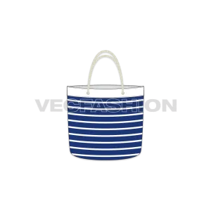 Nautical Striped Tote Bag