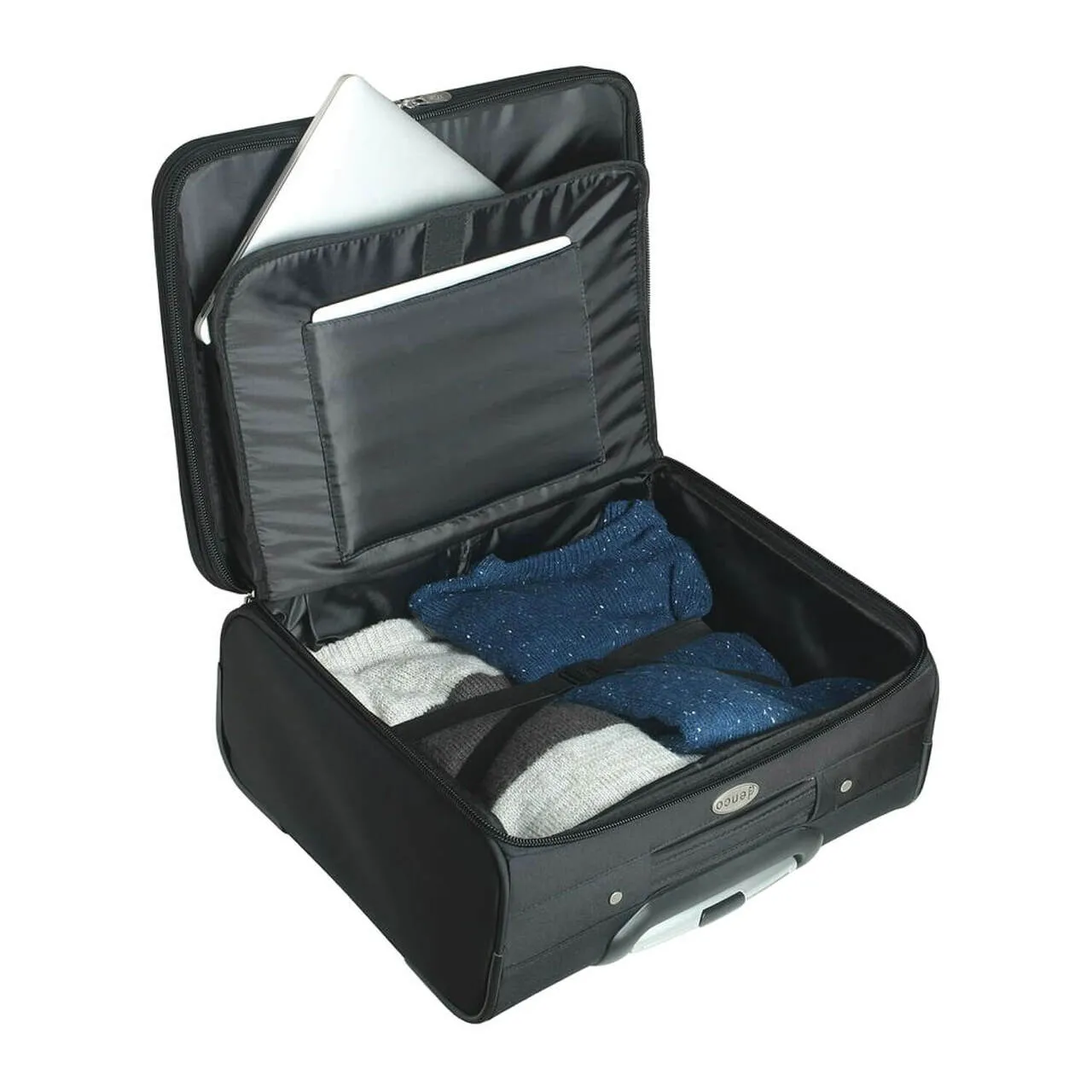 New York Yankees 14" Black Wheeled Laptop Overnighter
