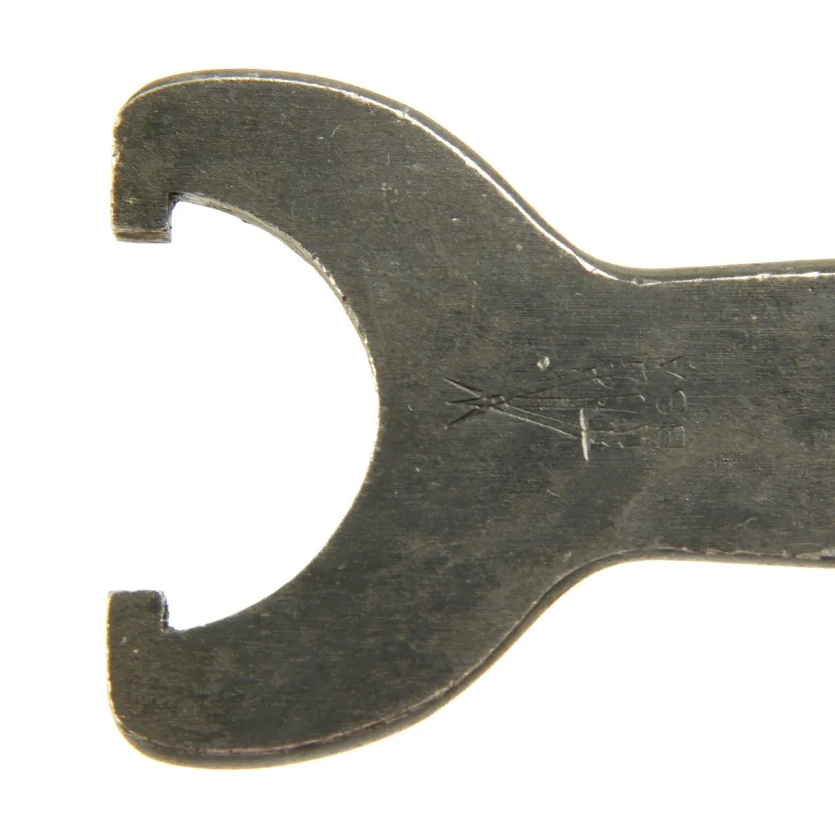 Original British WWI Lewis Gun Spanner Wrench Tool - Notched & Beveled