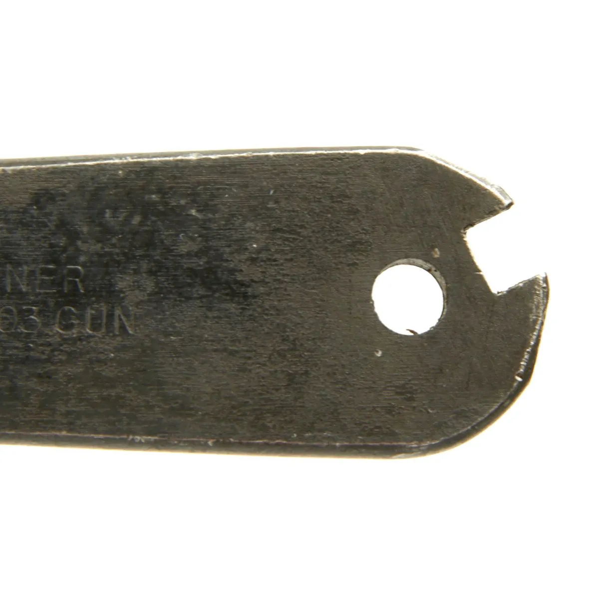 Original British WWI Lewis Gun Spanner Wrench Tool - Notched & Beveled