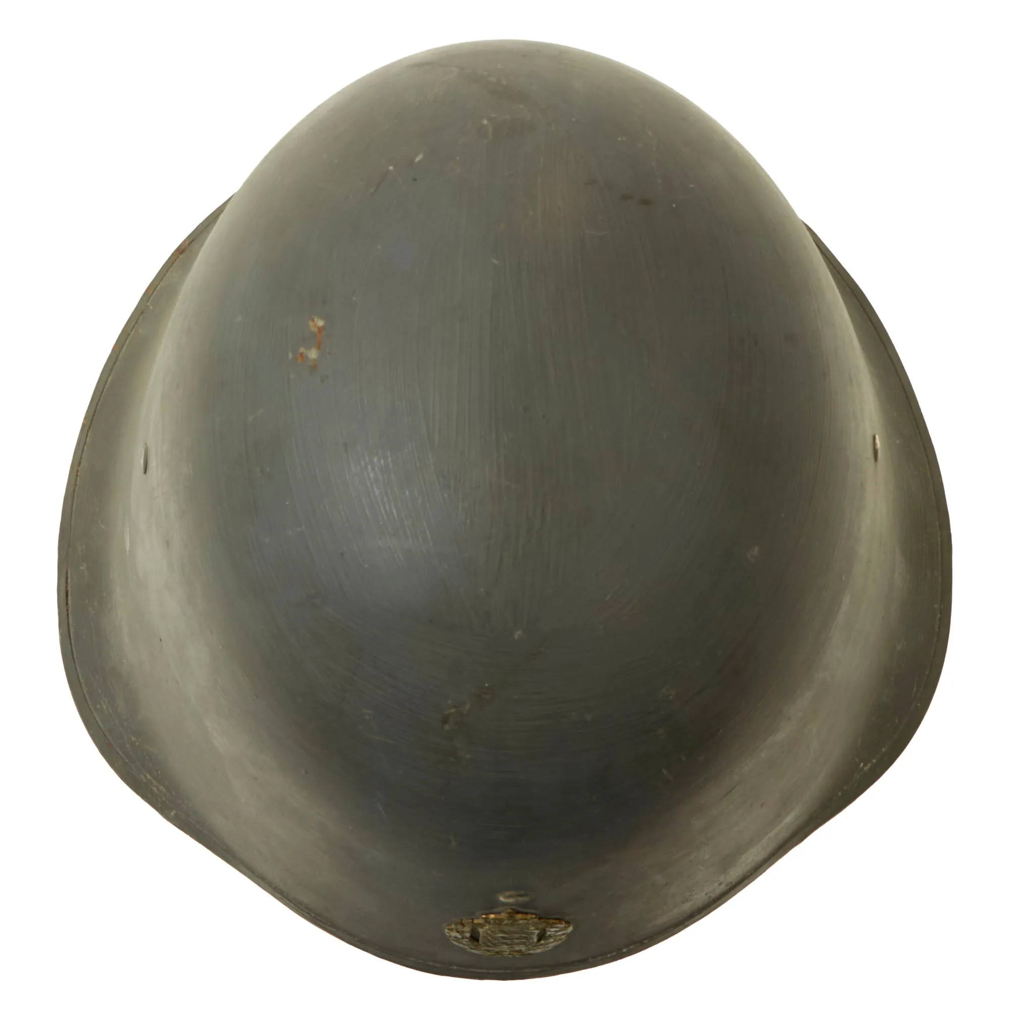 Original Danish WWI Model 1923 Steel Army Helmet Complete With Badge