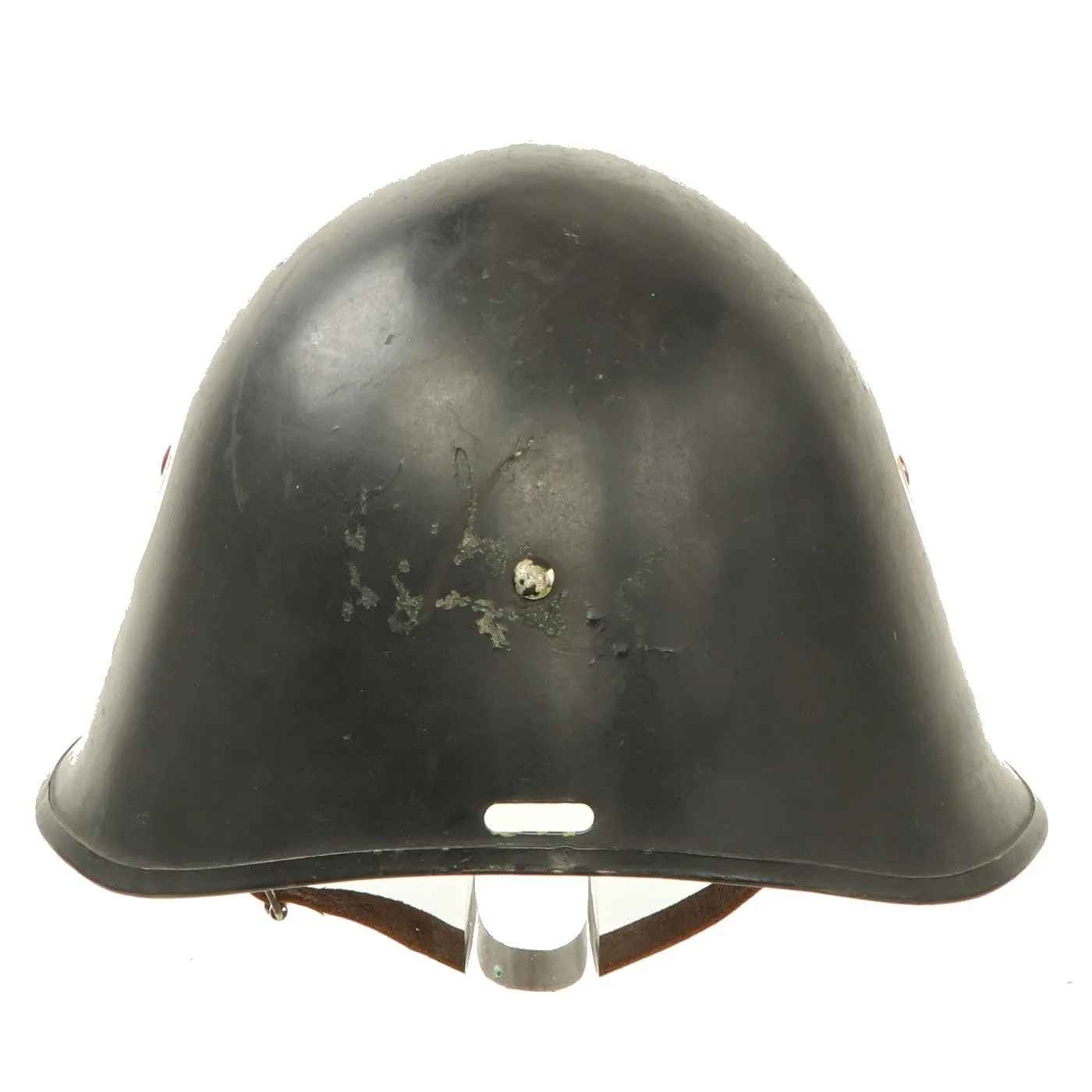 Original Danish WWI Model 1923 Steel Army Medic Helmet with Helmet Badge