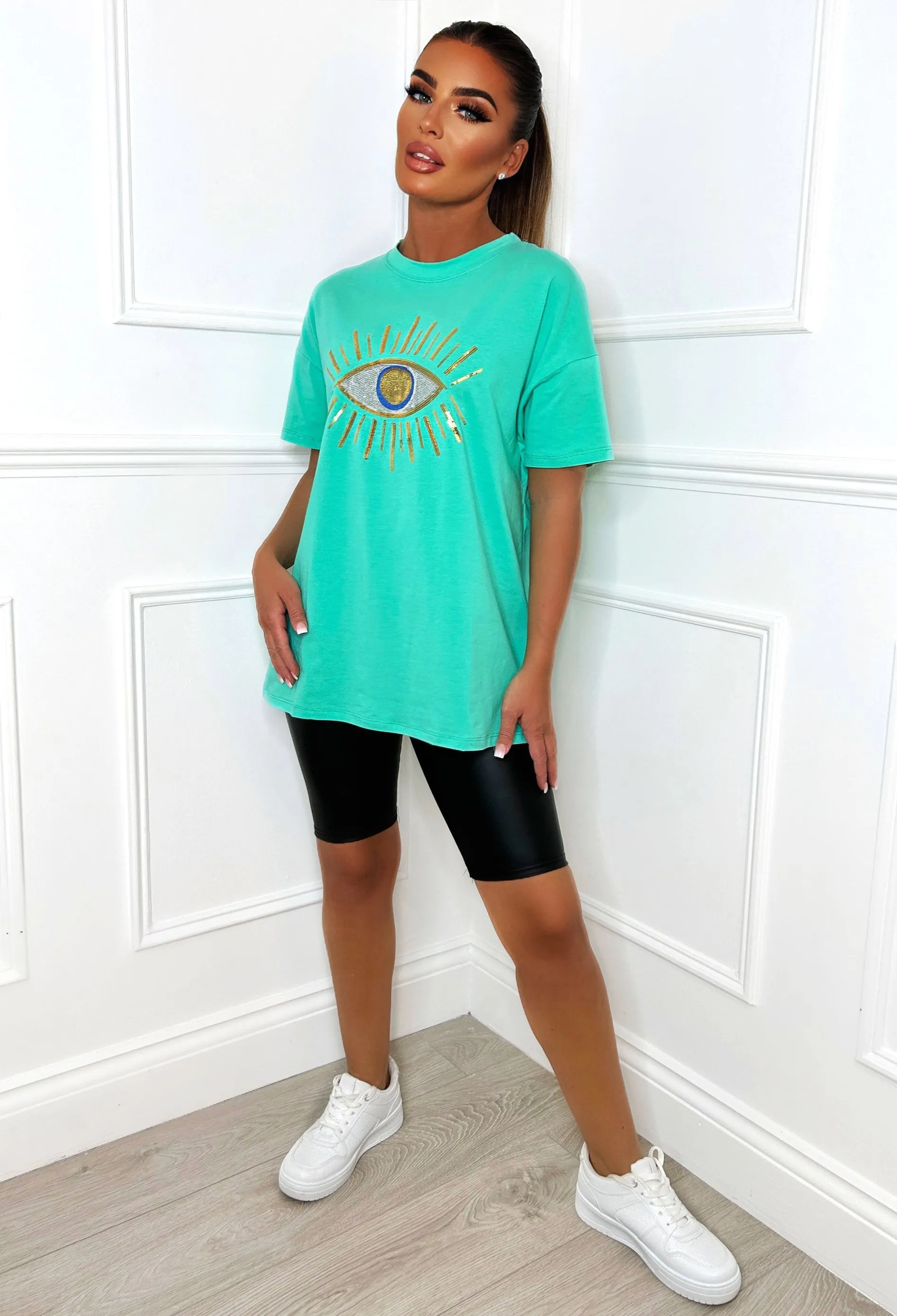 Pearly Days Black Sculpt High Waist Cycling Shorts