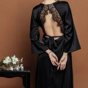 Peignoir Long En Satin - Mira