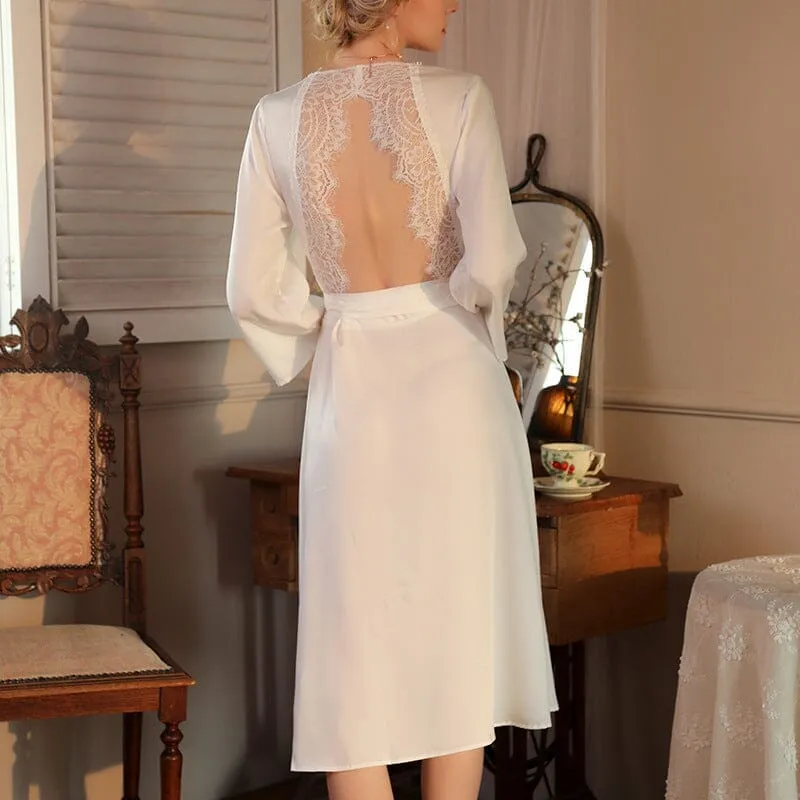 Peignoir Long En Satin - Mira