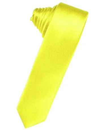 Periwinkle Luxury Satin Skinny Necktie