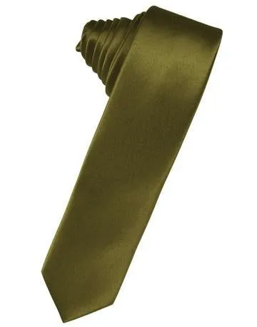 Periwinkle Luxury Satin Skinny Necktie
