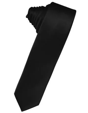 Periwinkle Luxury Satin Skinny Necktie