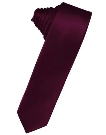 Periwinkle Luxury Satin Skinny Necktie