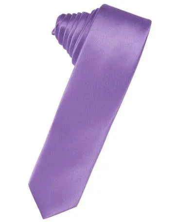 Periwinkle Luxury Satin Skinny Necktie