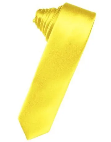 Periwinkle Luxury Satin Skinny Necktie