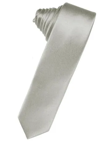 Periwinkle Luxury Satin Skinny Necktie