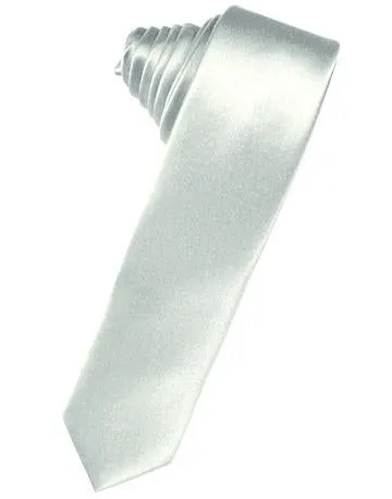 Periwinkle Luxury Satin Skinny Necktie