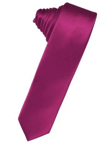 Periwinkle Luxury Satin Skinny Necktie