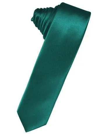 Periwinkle Luxury Satin Skinny Necktie