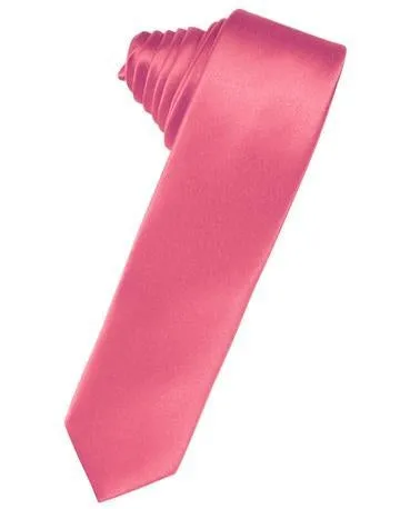 Periwinkle Luxury Satin Skinny Necktie