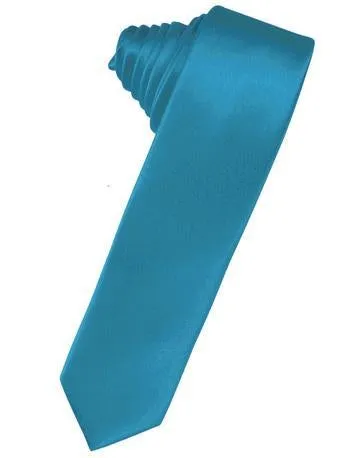 Periwinkle Luxury Satin Skinny Necktie