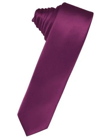 Periwinkle Luxury Satin Skinny Necktie