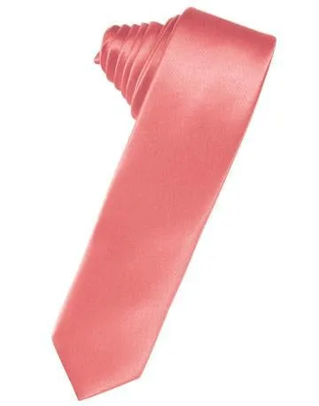 Periwinkle Luxury Satin Skinny Necktie