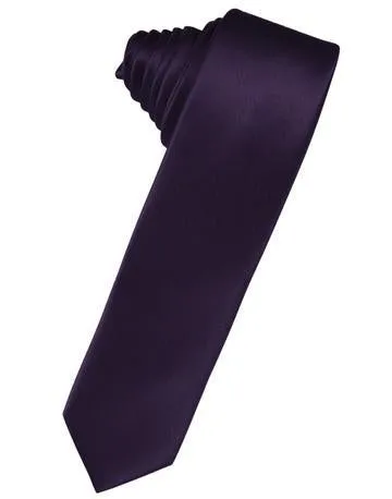 Periwinkle Luxury Satin Skinny Necktie