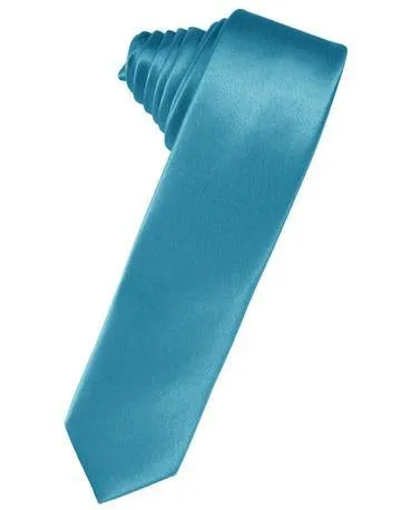 Periwinkle Luxury Satin Skinny Necktie
