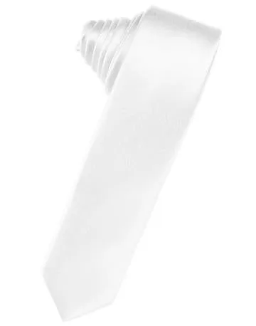 Periwinkle Luxury Satin Skinny Necktie