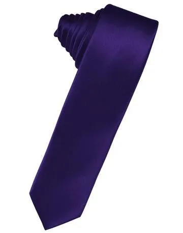 Periwinkle Luxury Satin Skinny Necktie