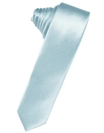 Periwinkle Luxury Satin Skinny Necktie