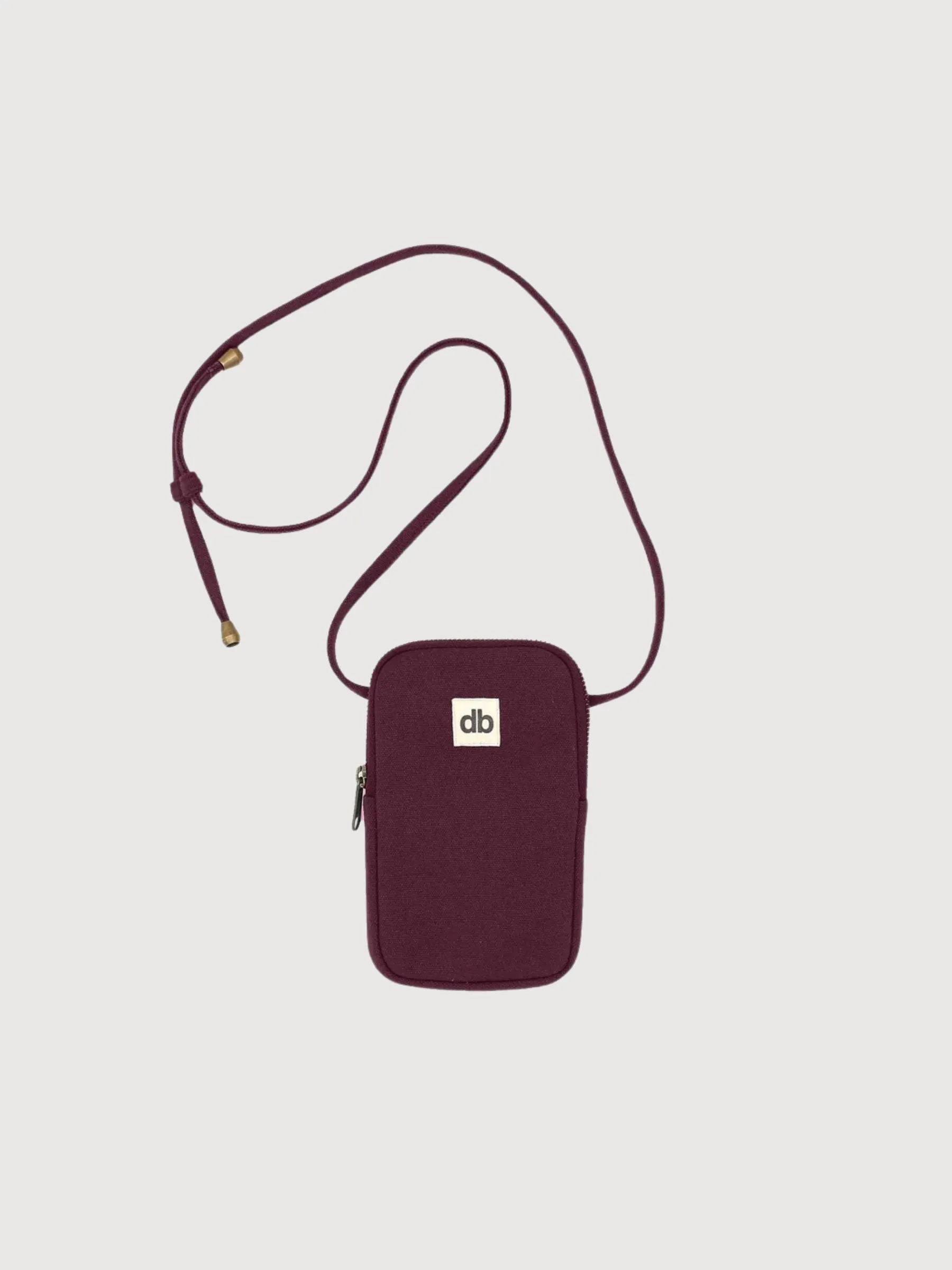 Phone Crossbody Bag Bill Dark Red in Organic Cotton | Hindbag