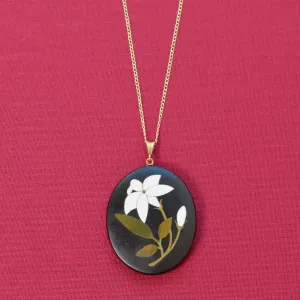 Pietra Dura Lily Necklace