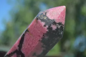 Polished Pink Rhodonite Points x 3 From Madagascar
