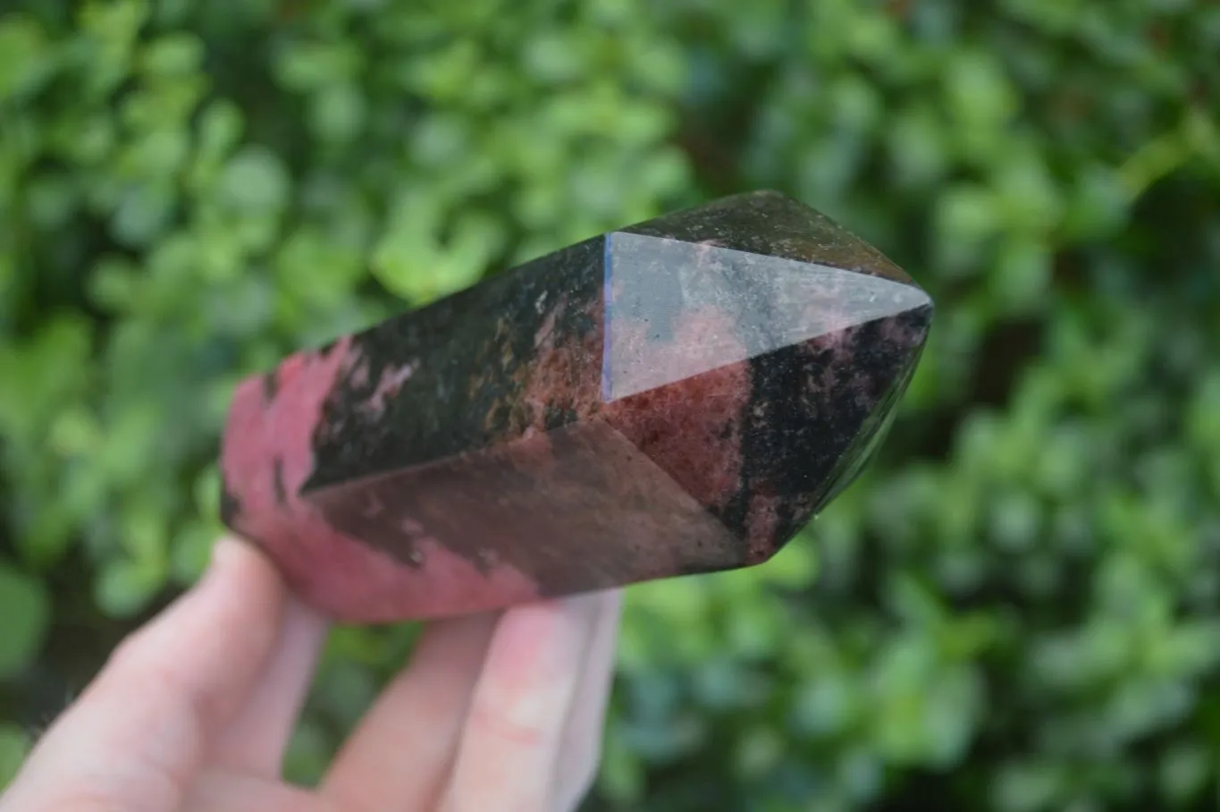 Polished Pink Rhodonite Points x 3 From Madagascar