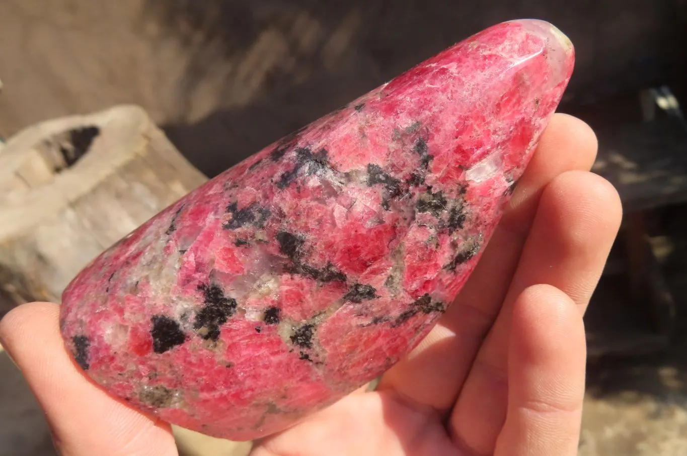 Polished Red Rhodonite Free Forms x 6 From Ambindavato, Madagascar
