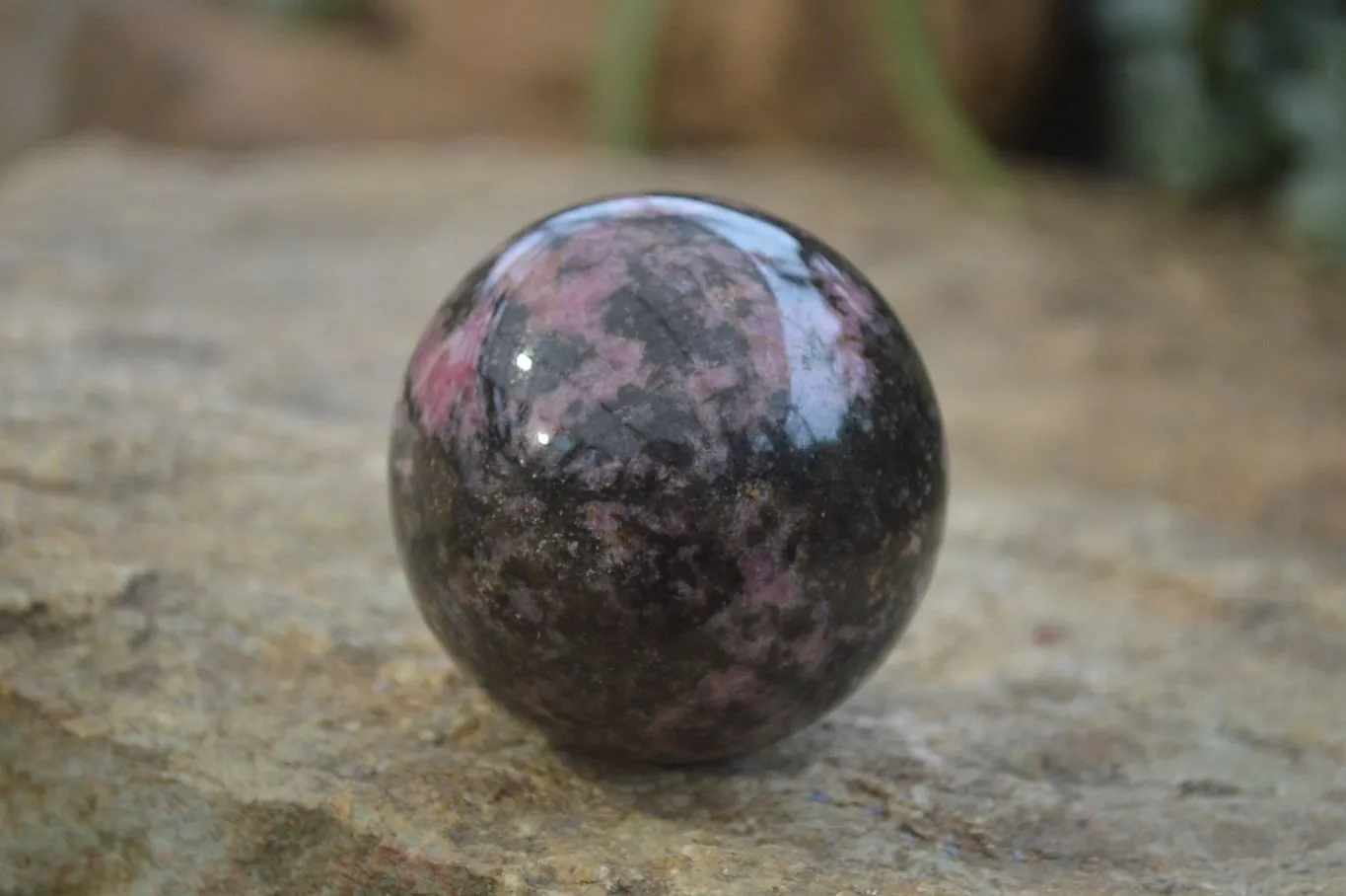 Polished Rhodonite Spheres  x 4 From Ambindavato, Madagascar