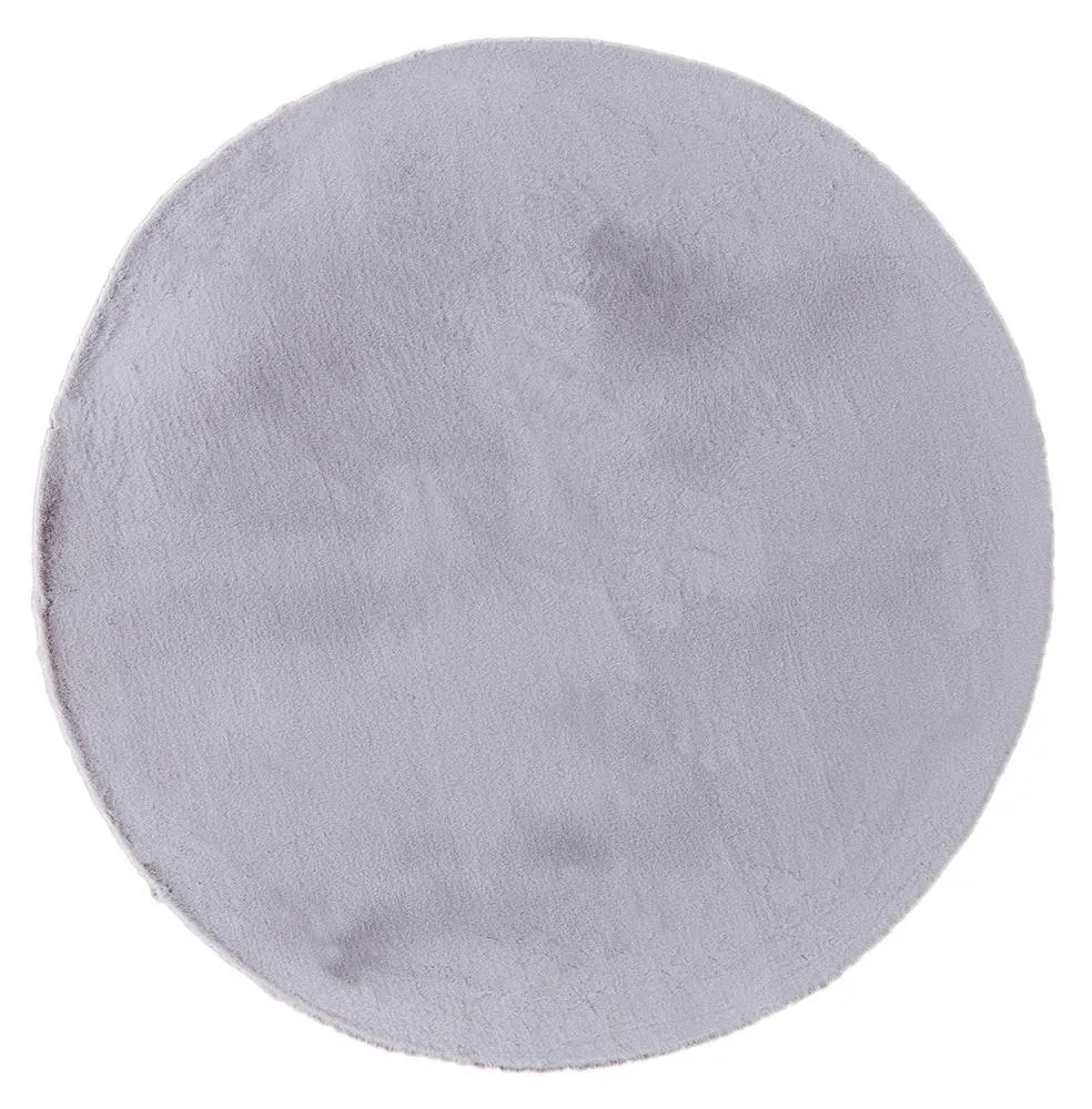 Pony Polyester 180cm Round Rug - Gris