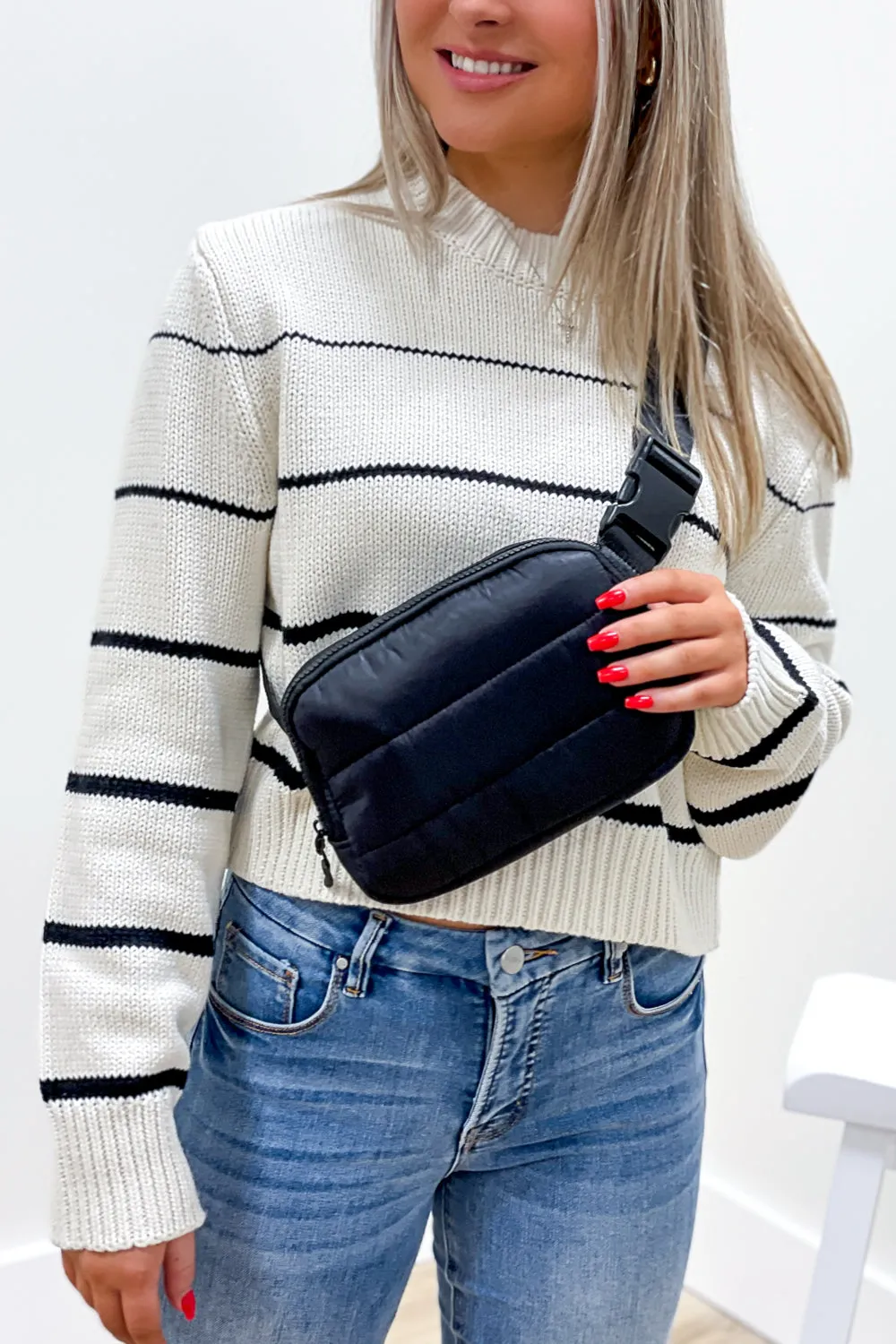 Puffer C.C Beanie Belt Bag - Black